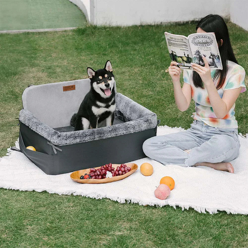All-Season Dog Car Seat Bed for Travel Safety - Pet Booster Seat