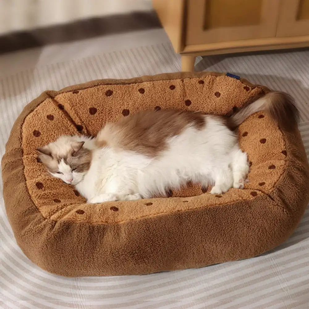 Cozy Plush Deep Sleep Dog Bed for Winter Comfort and Warmth