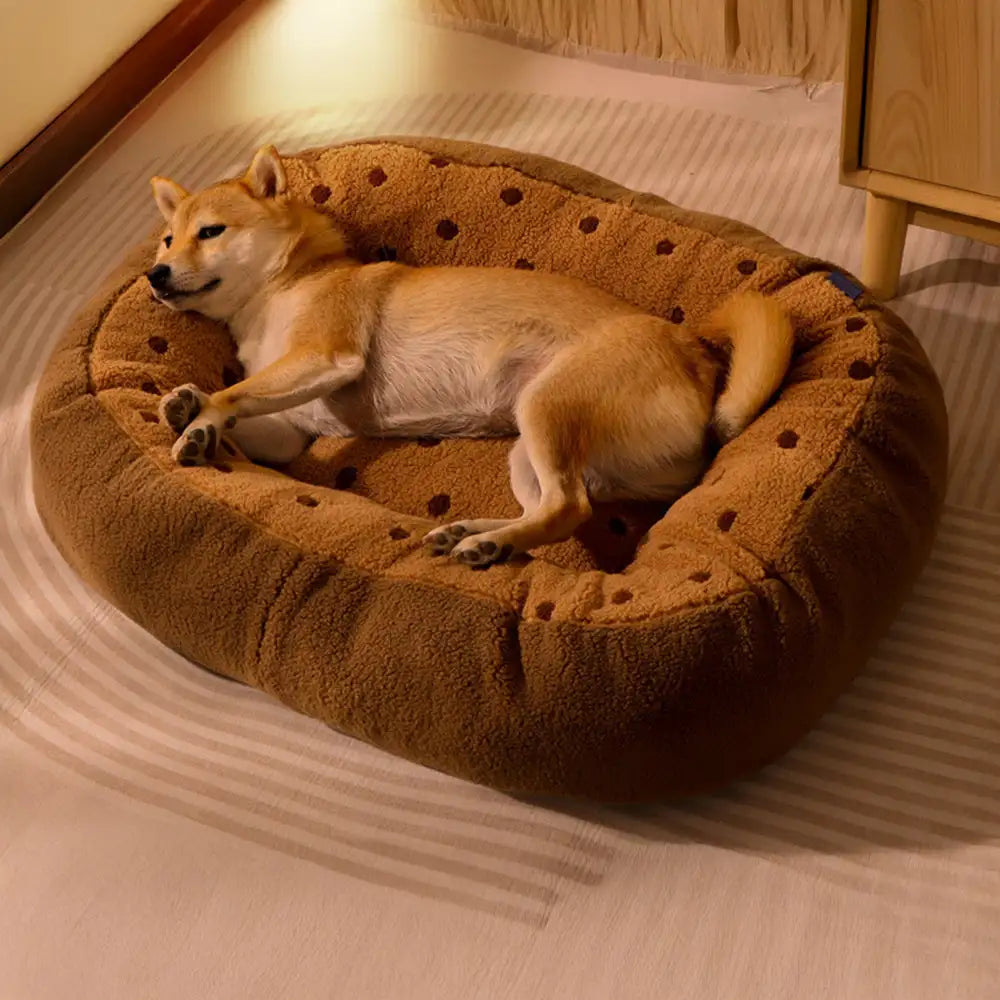 Cozy Plush Deep Sleep Dog Bed for Winter Comfort and Warmth