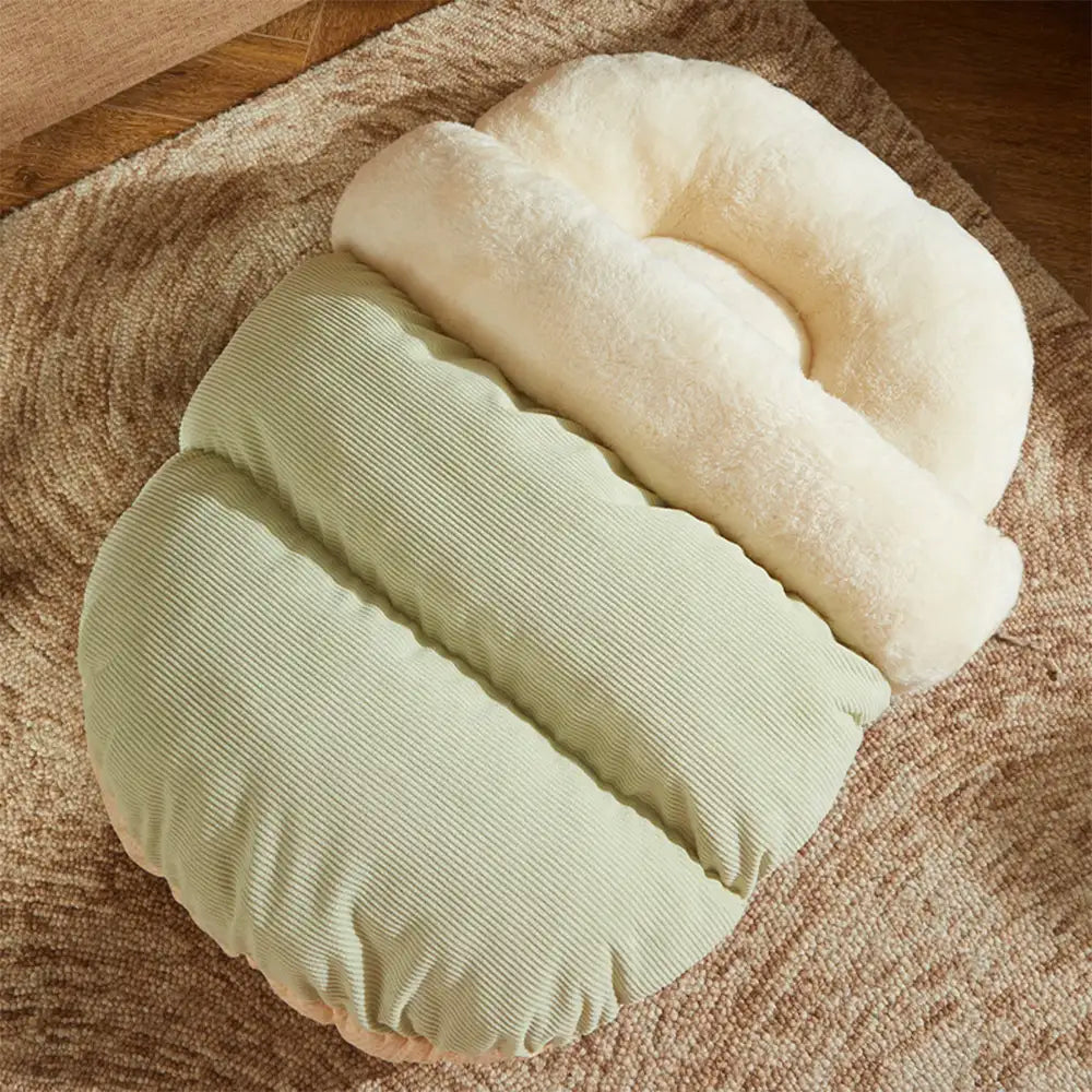 Cozy Washable Enclosed Pet Bed - Warm Slipper-Style Design