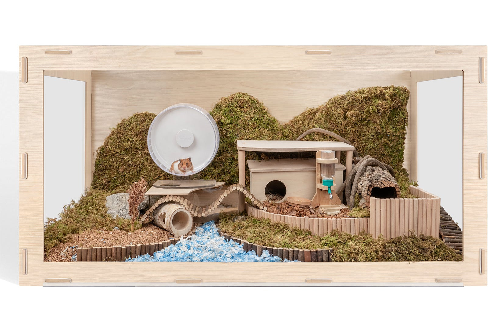 Bigger World MDF Terrarium Aspen Poplar Wooden Enclosure for Syrian and Dwarf Hamsters