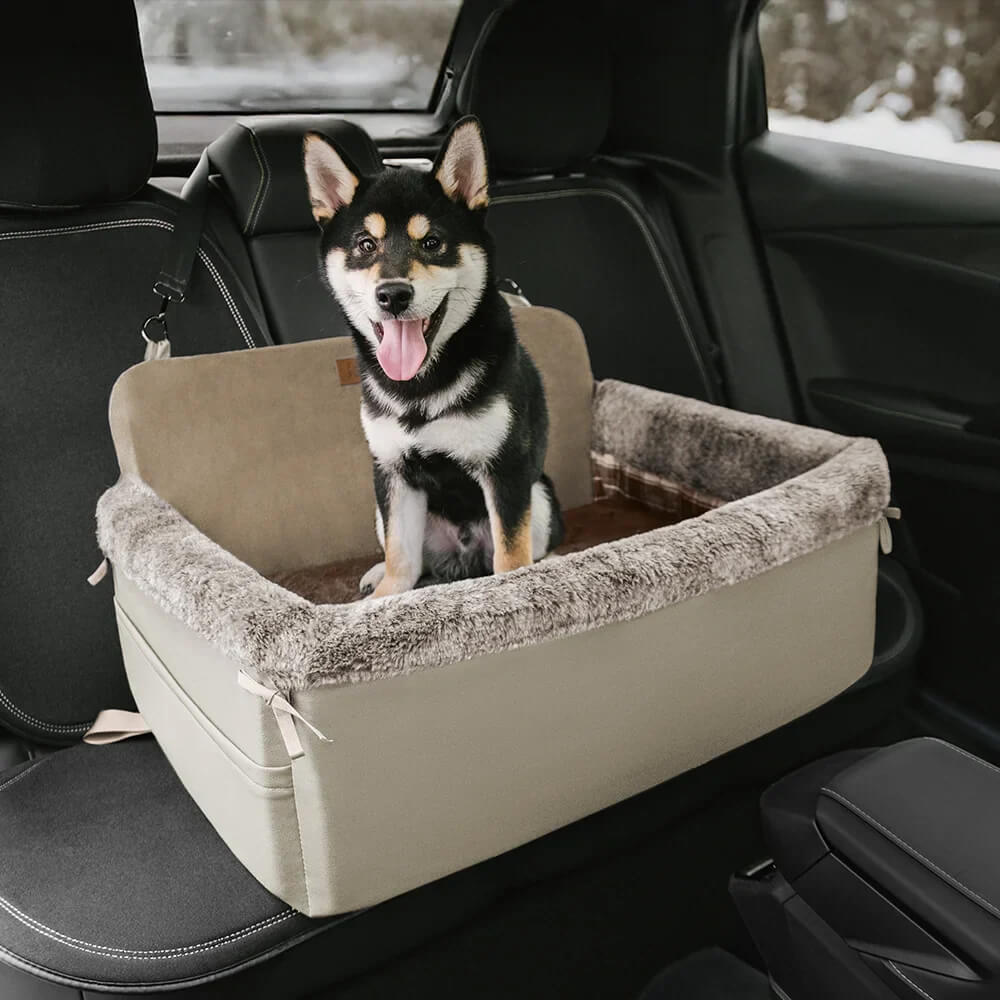 All-Season Dog Car Seat Bed for Travel Safety - Pet Booster Seat